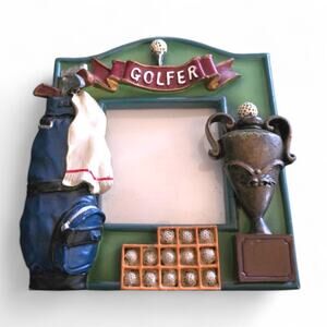 Golfer 3D Resin Picture Frame Golfing Champion Trophy
